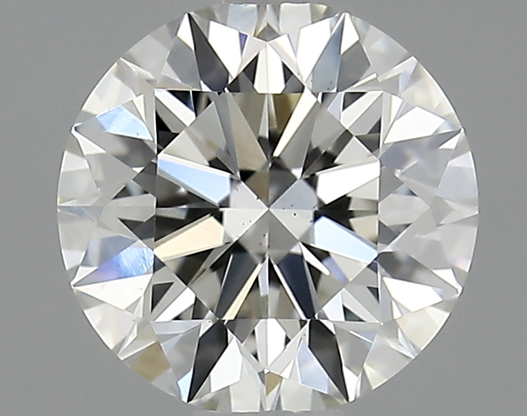 Actual 1.37 carat G Round lab-grown diamond